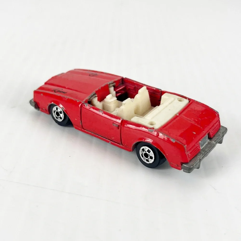 Vintage 1984 Road Champs Red Convertible Buick Riviera Toy Car